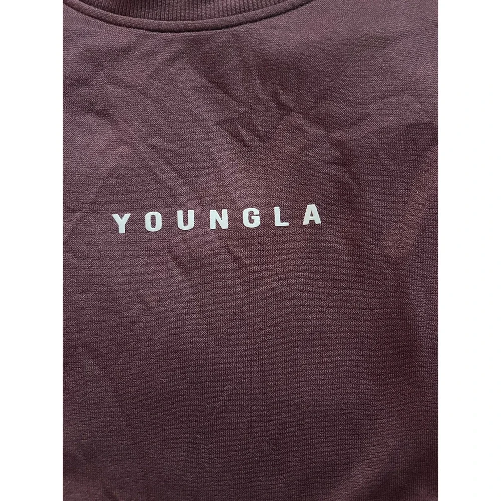 YoungLA Immortal Seamless Shirt Mens Medium Burgundy Maroon Athletic Gym Tee